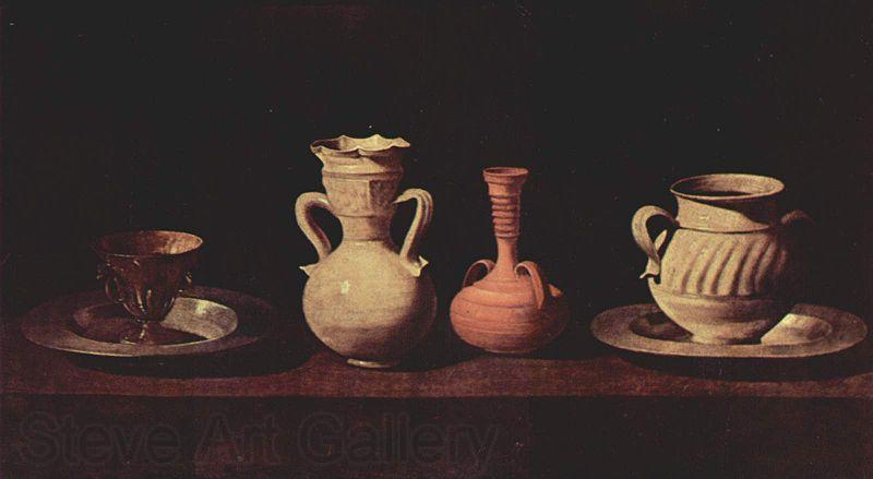 Francisco de Zurbaran Tazas y vasos France oil painting art